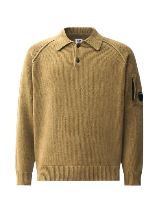 26FW 씨피 컴퍼니 셔닐 코튼 폴로 니트 21CMKN198A005558G 340 VERDE