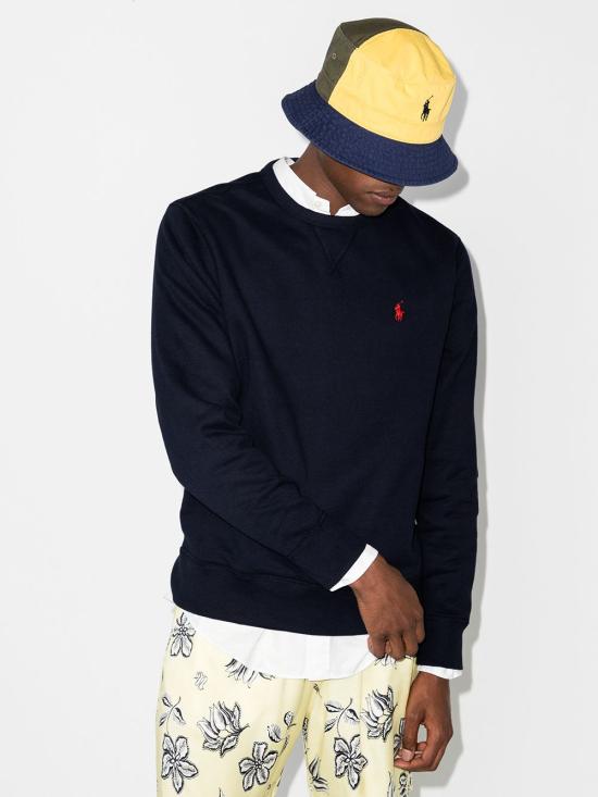 26FW 폴로 랄프로렌 포니 로고 자수 맨투맨 710766772 003 BLU - POLO RALPH LAUREN