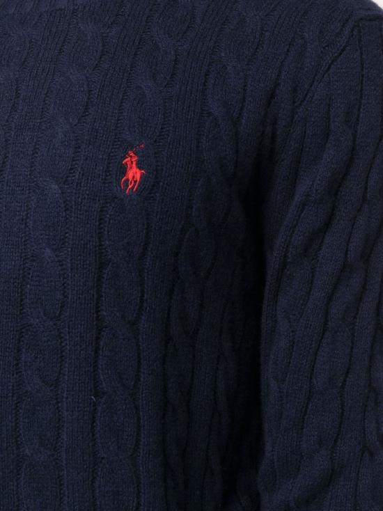 26FW 폴로 랄프로렌 케이블 니트 스웨터 710876762 002 BLU - POLO RALPH LAUREN