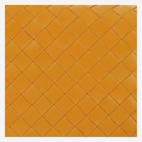  보테가베네타 가방 보테가 베네타 트리오 파우치 온 스트랩 램스킨 숄더백 옐로우 - BOTTEGA VENETA