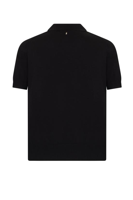 26SS 아미 니트 숏슬리브 폴로 HPL436 KN0159 BLACK - AMI