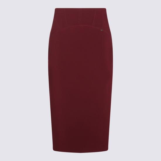 26FW 니사 미디 스커트 F1366 BORDEAUX