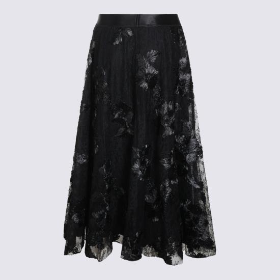 26FW 니사 미디 스커트 FS16840 BLACK - NISSA