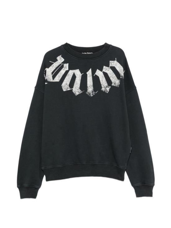 26FW 팜앤젤스 긴팔 티셔츠 PAMBA004FL001 1003 BLACK OFF WHITE