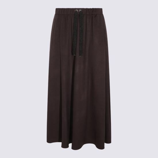 26FW 에르노 롱 스커트 GN00028DR 129348810 Fondente