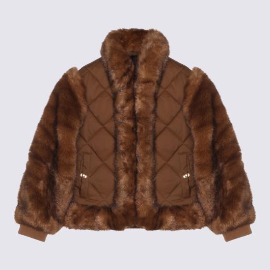 26FW [키즈] 끌로에 가죽 자켓 C21279 33F CAFFE TOSTATO