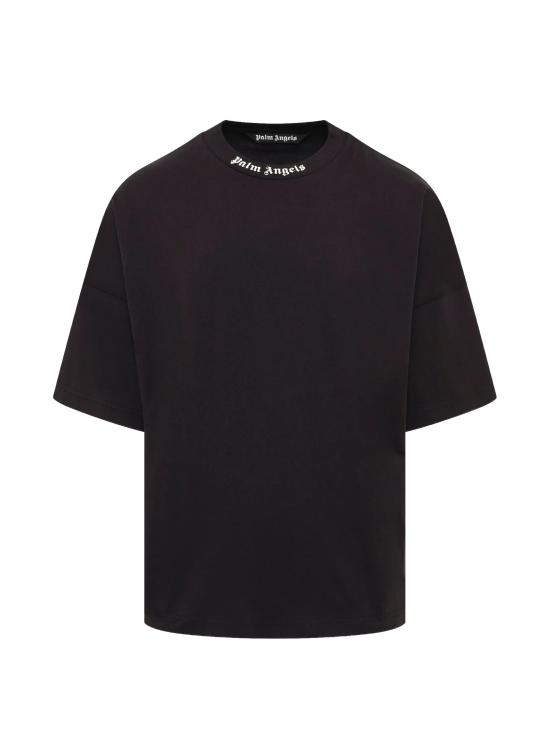 26FW 팜앤젤스 반팔 티셔츠 PAMAA005JR002 1003 BLACK OFF WHITE