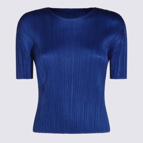 26FW 플리츠플리즈 반팔 티셔츠 PP68JK112 72 Blue