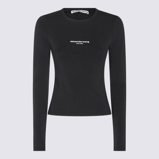 26FW 알렉산더 왕 반팔 티셔츠 1CC4261457 001 Black