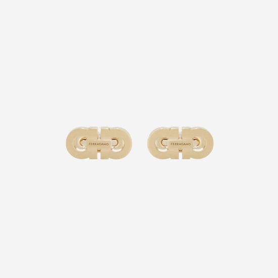 26FW 살바토레 페라가모 커프스 링크/타이 홀더 770385 GOLD