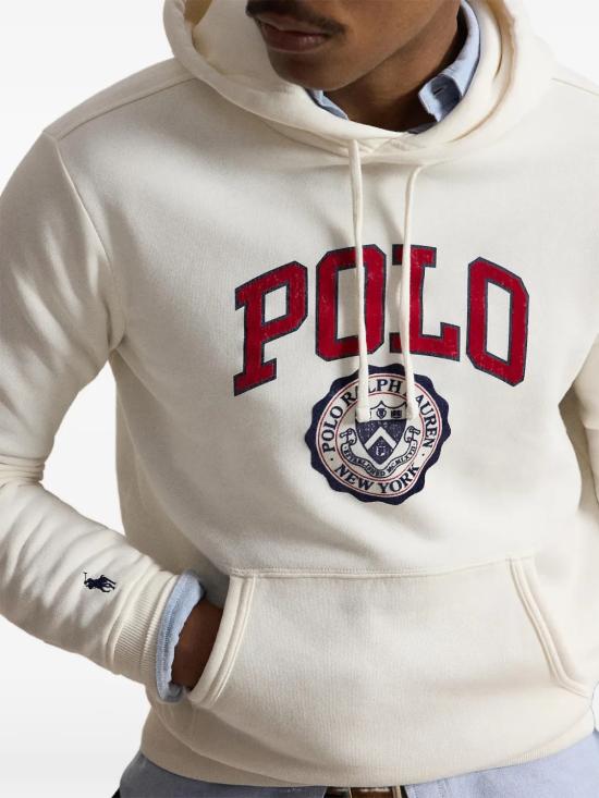 26FW 폴로 랄프로렌 후드 티셔츠 710B26149 002 Bianco - POLO RALPH LAUREN