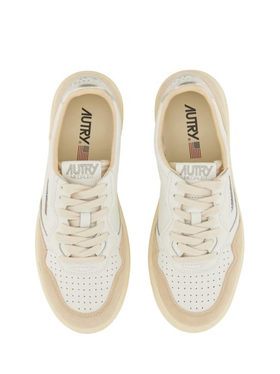26FW 오트리 메달리스트 로우 레더 스니커즈 AULW LS74 BEIGE - AUTRY