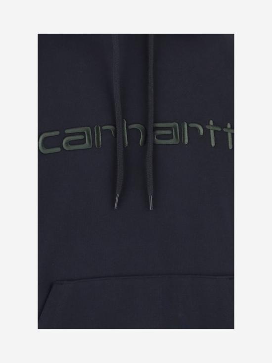 26FW 칼하트 WIP 로고 후드 티셔츠 I030547 NAVY - CARHARTT WIP