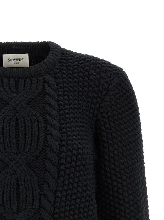 26FW 생로랑 가디건 A004KQY77OL1000 Black - SAINT LAURENT