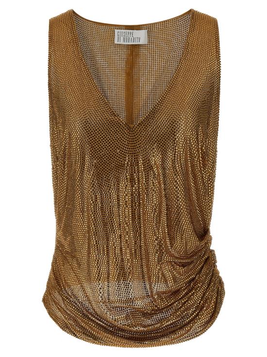 26FW 쥬세페 디 모라비토 이브닝 티셔츠 07PFTO427FC1671624 Gold - GIUSEPPE DI MORABITO