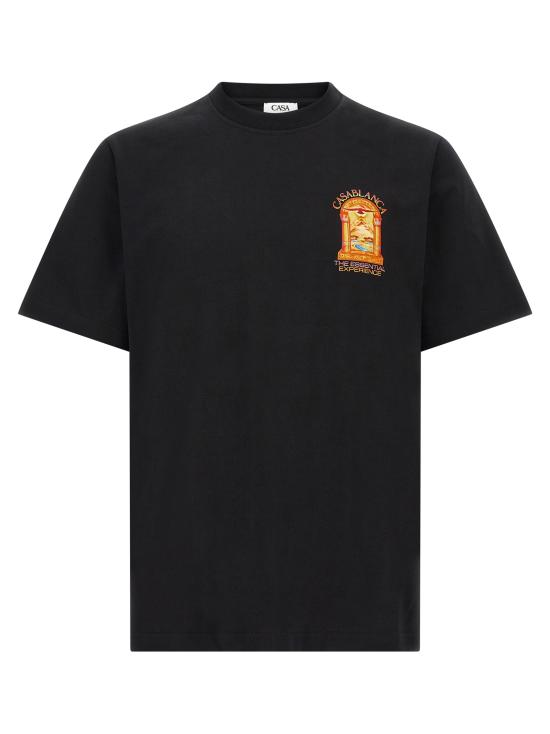 26FW 카사블랑카 탑 MAW26JTS00113HERMONSMIRAGEARCH Black