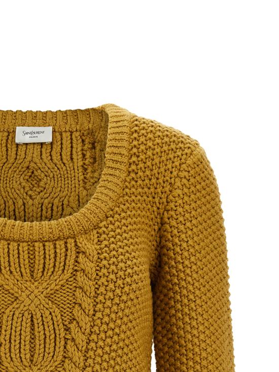 26FW 생로랑 가디건 A003MBY77OL7745 Yellow - SAINT LAURENT