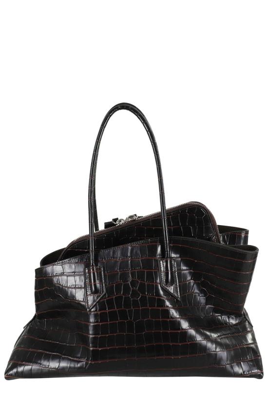 26FW 디 아티코 라 파세지아타 미디엄 탑 핸들 백 250WAH00054 LBT021PR 099 Brown - THE ATTICO