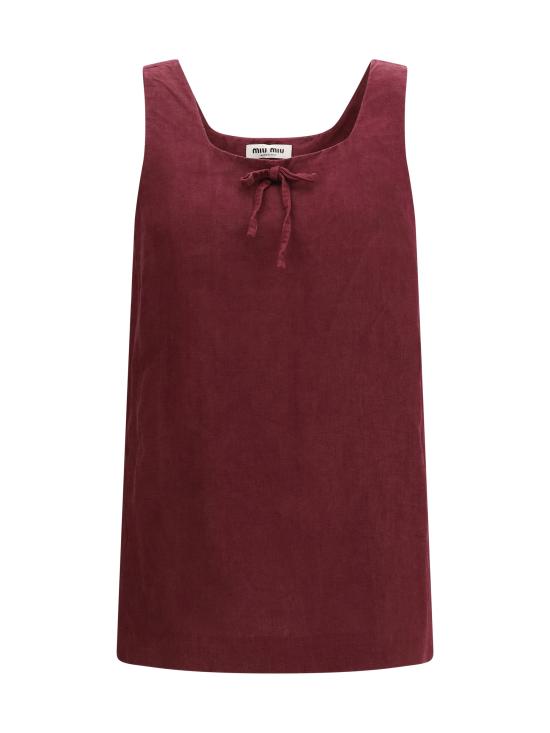 26FW 미우미우 원피스 MF6578SOOO6733 BURGUNDY - MIU MIU