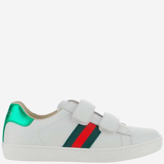  [키즈] 구찌 스니커즈 에이스 아동용 송아지 가죽 스니커즈 멀티컬러 - GUCCI