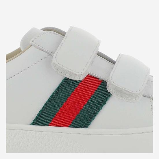  [키즈] 구찌 스니커즈 에이스 아동용 송아지 가죽 스니커즈 멀티컬러 - GUCCI