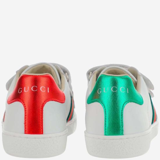  [키즈] 구찌 스니커즈 에이스 아동용 송아지 가죽 스니커즈 멀티컬러 - GUCCI