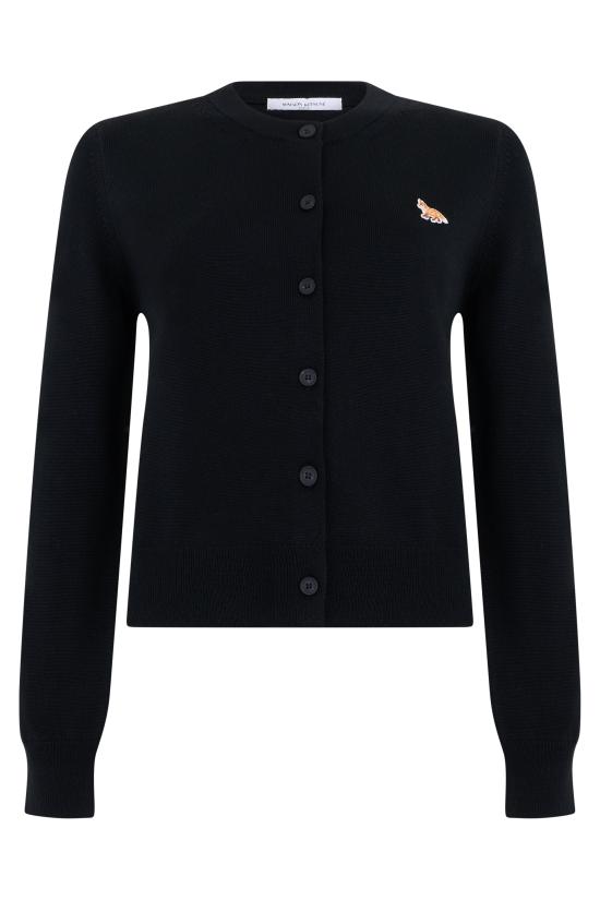 메종키츠네 베이비 폭스 메리노 레귤러 가디건 PW00502KT1181 BLACK