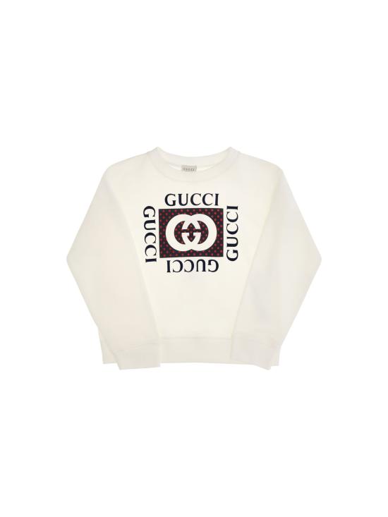 26FW 구찌 로고 프린트 코튼 스웨트셔츠 873824XJHYV WHITE - GUCCI