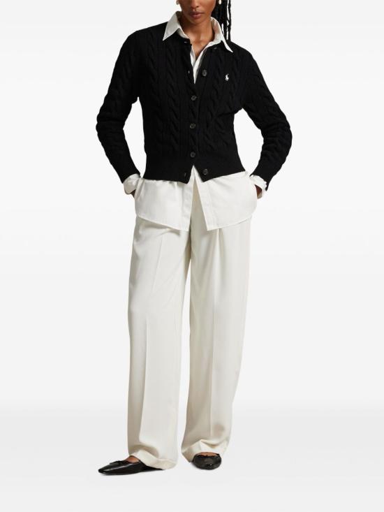 26FW 폴로 랄프로렌 로고 자수 크루넥 가디건 211972104 005 Black - POLO RALPH LAUREN