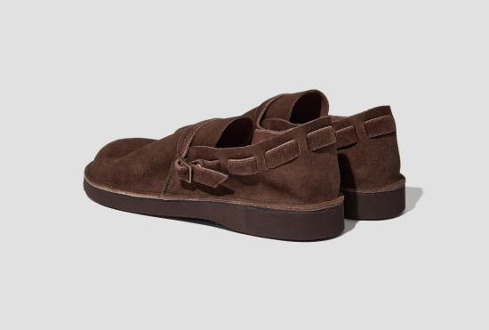 26FW 오로라슈즈 슈즈 남성용 미들 잉글리시 - 러프아웃 초콜릿 / 폭 D - AURORA SHOE CO.