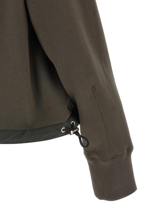26FW 사카이 긴팔 티셔츠 면 후드티 스웨트셔츠 녹색 - SACAI