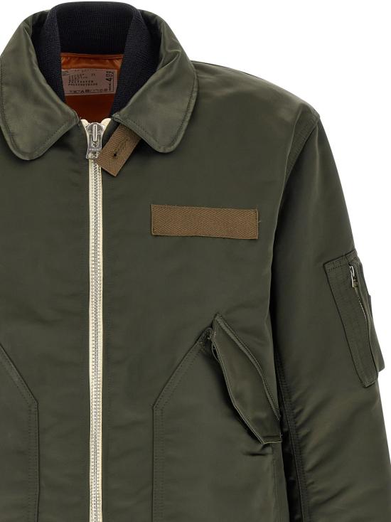 26FW 사카이 패딩 이중 레이어 블라우스형  재킷 (녹색) - SACAI