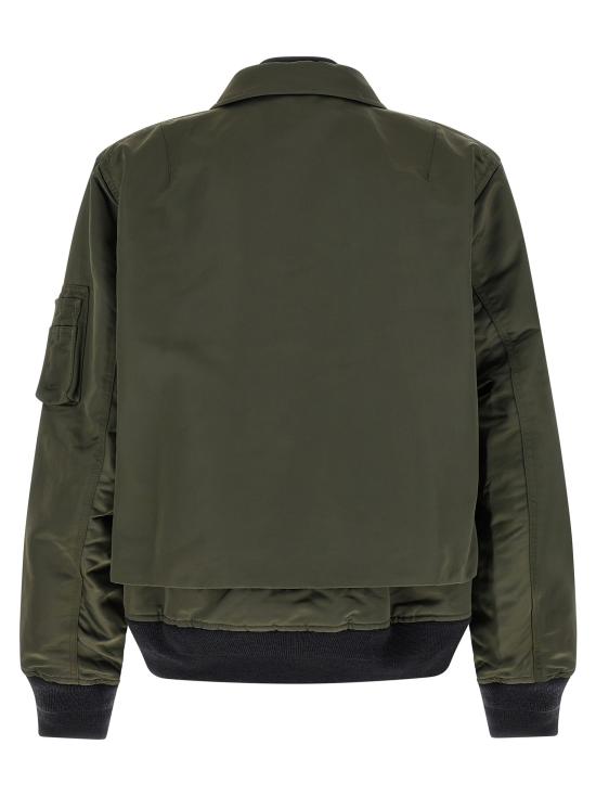 26FW 사카이 패딩 이중 레이어 블라우스형  재킷 (녹색) - SACAI