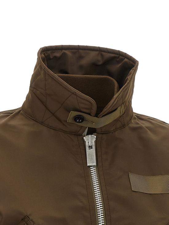 26FW 사카이 패딩 이중 레이어 블라우스형  재킷 (갈색) - SACAI