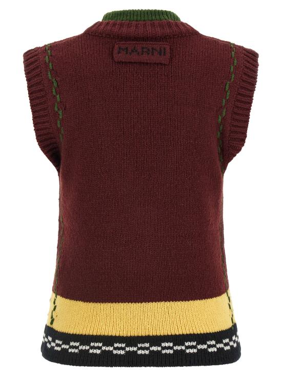 26FW 마르니 베스트 니트  질레 보르도 - MARNI