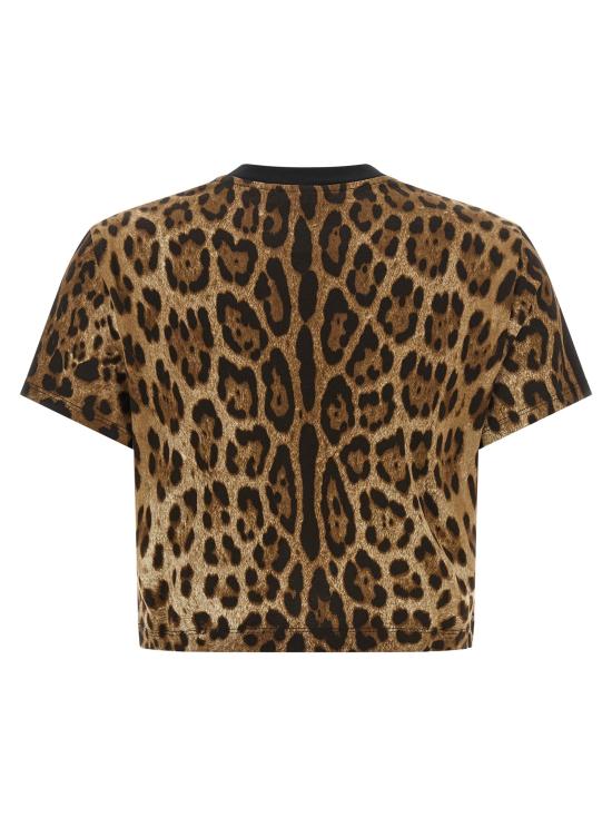 26FW 돌체앤가바나 탑 레오 티셔츠 브라운 - DOLCE & GABBANA