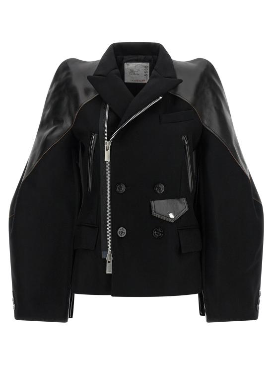 26FW 사카이 패딩 멜튼 울 재킷  재킷 블랙 - SACAI