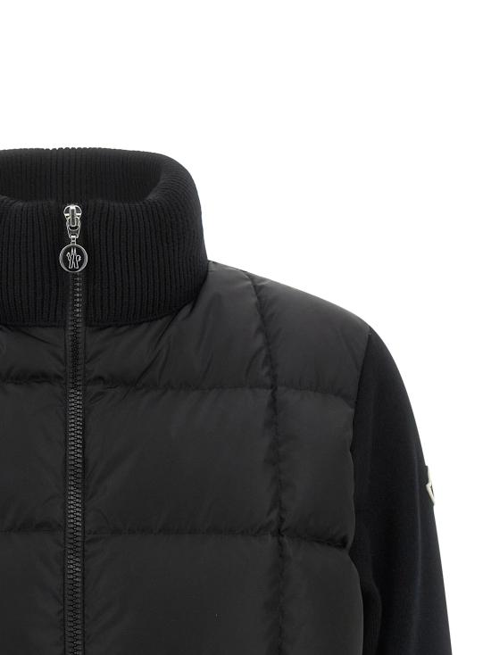 26FW 몽클레어 니트웨어 패딩 가디건 스웨터 및 가디건 블랙 - MONCLER
