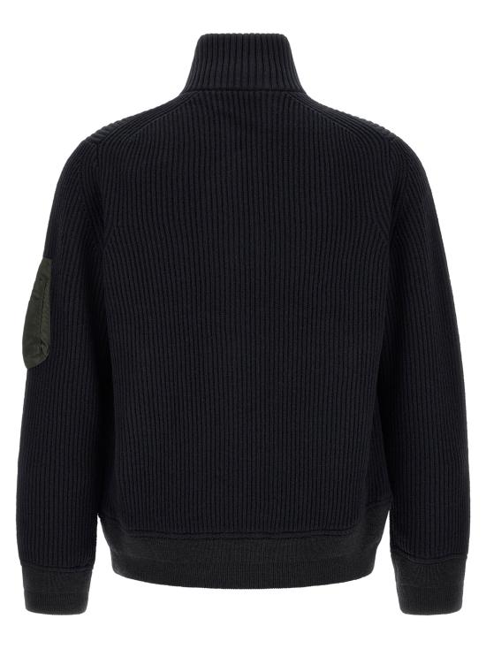 26FW 사카이 패딩 골지 니트 블라우스형  재킷 (블루) - SACAI