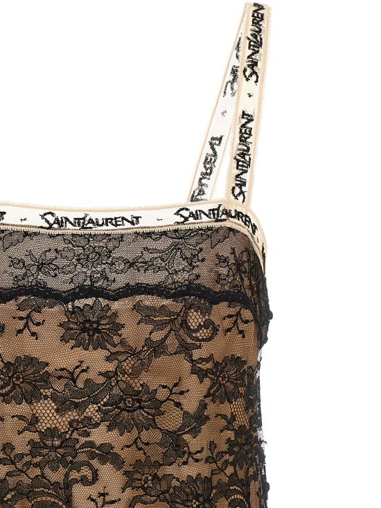26FW 생로랑 원피스 슬립 드레스 블랙 - SAINT LAURENT