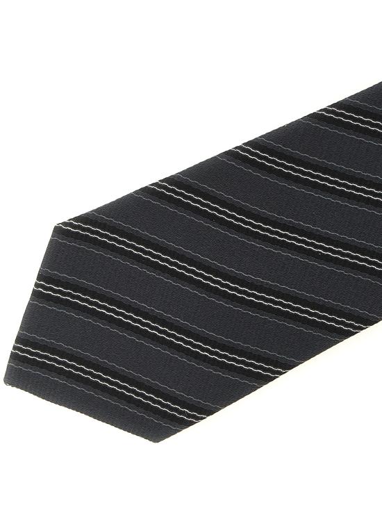 26FW 생로랑 넥타이 줄무늬 와 파피용 회색 - SAINT LAURENT