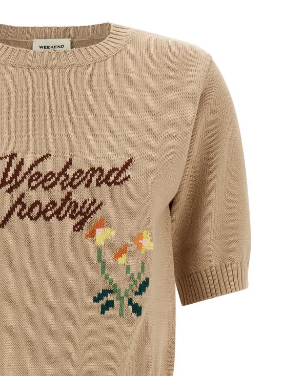 26FW 위켄드막스마라 니트웨어 Wkdfiacre 베이지색 스웨터 및 가디건 - WEEKEND MAX MARA