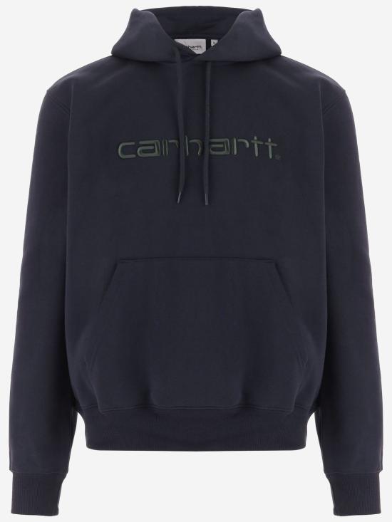 26FW 칼하트 WIP 로고 후드 티셔츠 I030547 NAVY - CARHARTT WIP