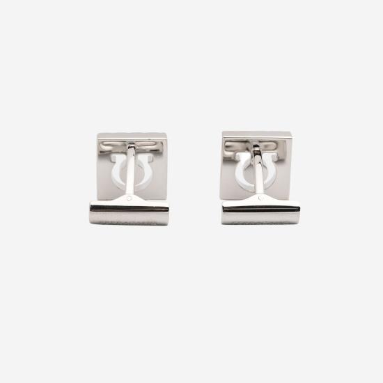 26FW 살바토레 페라가모 커프스 링크/타이 홀더 770411 SILVER