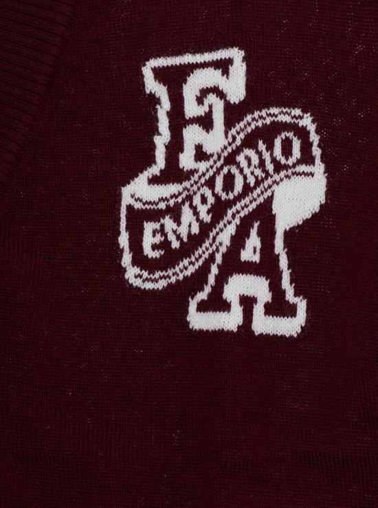 26FW 엠포리오 아르마니 가디건 EB001686AF27314 BORDEAUX - EMPORIO ARMANI