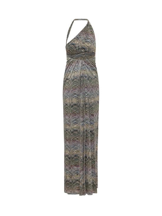 26FW 미소니 원피스 DS26WG1ZBR015S SMSON MULTIC GREEN BLUSPACE - MISSONI