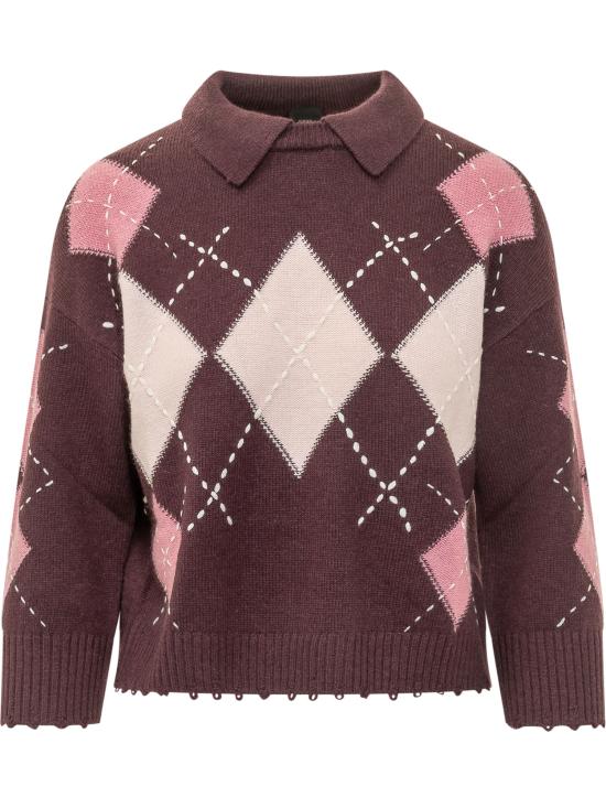 26FW 핑코 스웨터 107286A3IE YN2 BORDEAUX ROSA