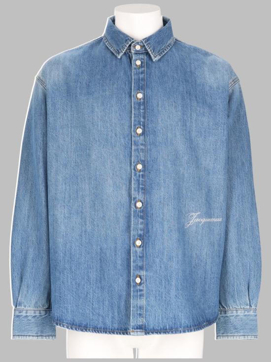 26FW 자크뮈스 시몽 드 님 데님 셔츠 SHM00545AD0 001733C BLUE