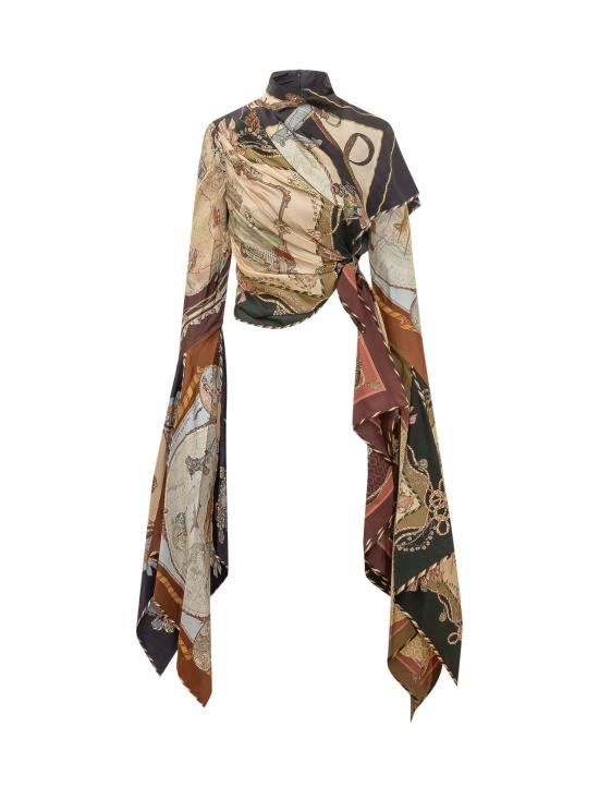 26FW 짐머만 반팔 티셔츠 9695TF261 SPLS SPLICED SCARVES