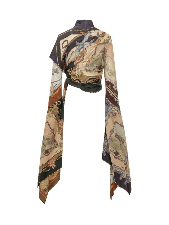 26FW 짐머만 반팔 티셔츠 9695TF261 SPLS SPLICED SCARVES - ZIMMERMANN